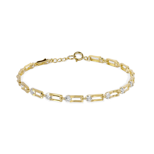 14ky 2.5ctw Axis Diamond Tennis Bracelet