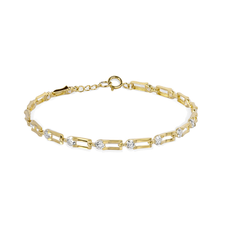 14ky 2.5ctw Axis Diamond Tennis Bracelet