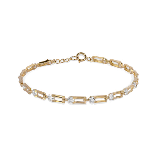 14ky 2.5ctw Axis Diamond Tennis Bracelet