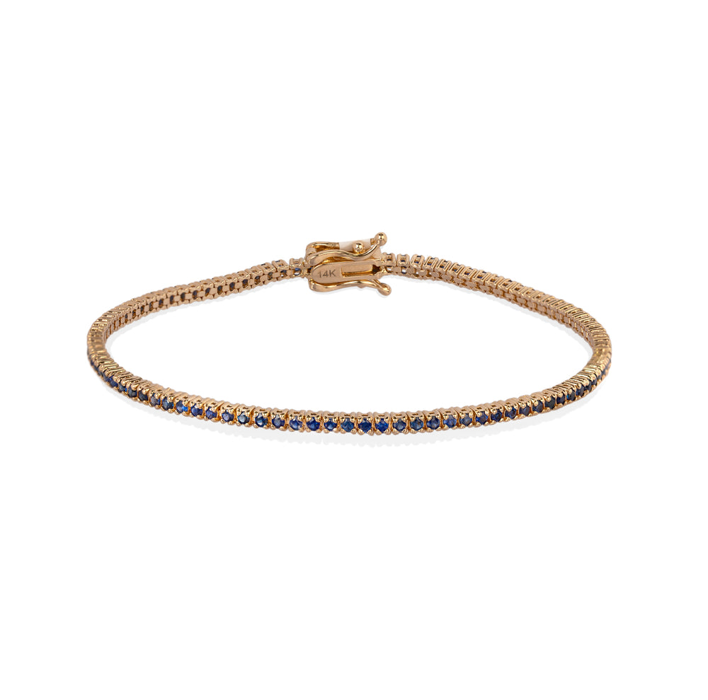 14ky 1.69ctw Sapphire Tennis Bracelet