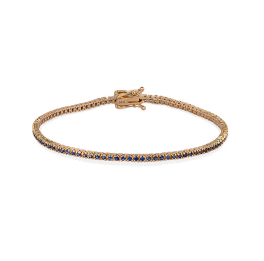 14ky 1.69ctw Sapphire Tennis Bracelet
