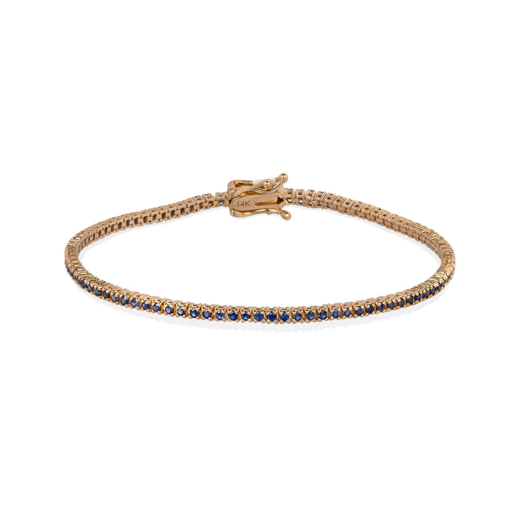 14ky 1.69ctw Sapphire Tennis Bracelet