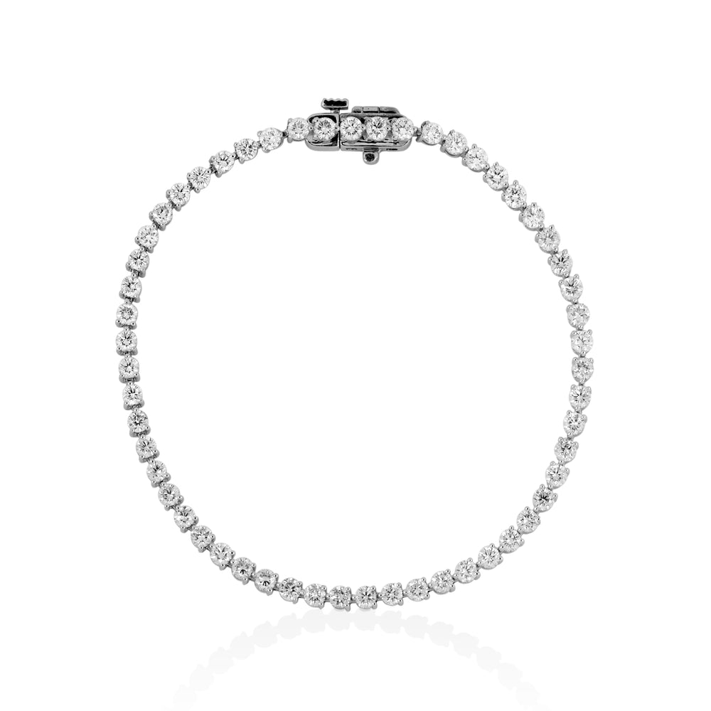 14kw 3.5ctw Martini Lab Diamond Tennis Bracelet