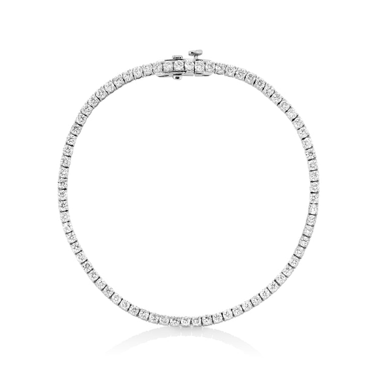 14kw 3.0ctw Lab Diamond Tennis Bracelet
