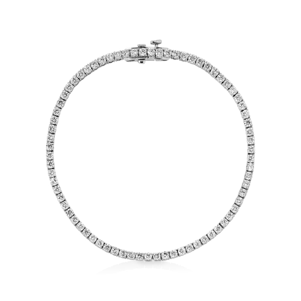 14kw 3.0ctw Lab Diamond Tennis Bracelet
