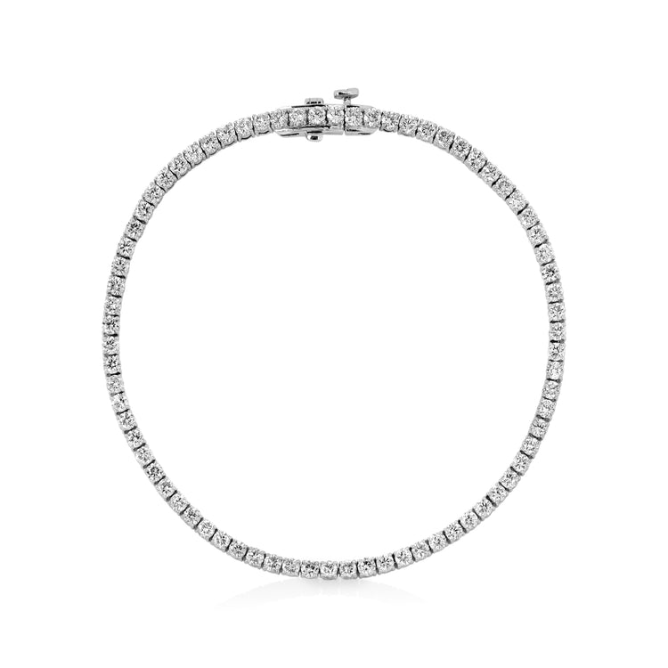 14kw 3.0ctw Lab Diamond Tennis Bracelet