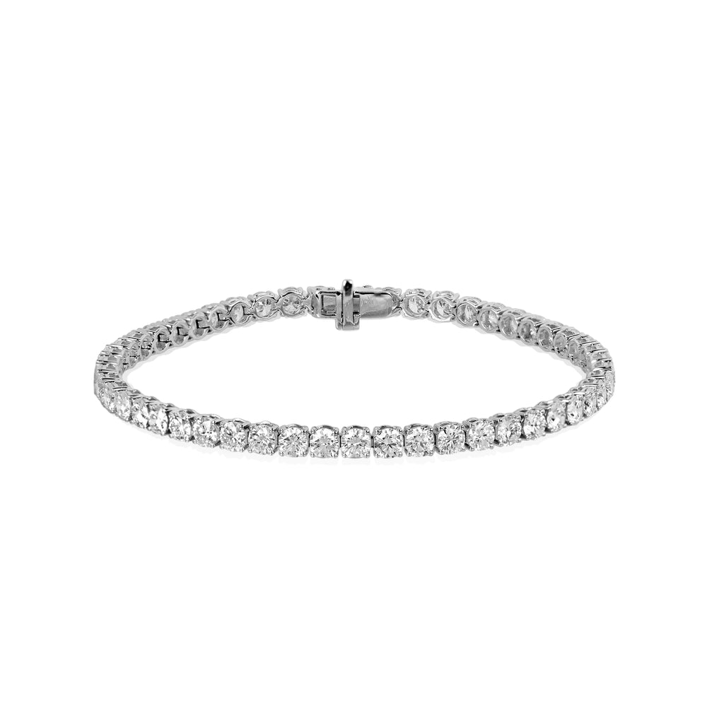 14kw 7.04ct Lab Diamond Tennis Bracelet