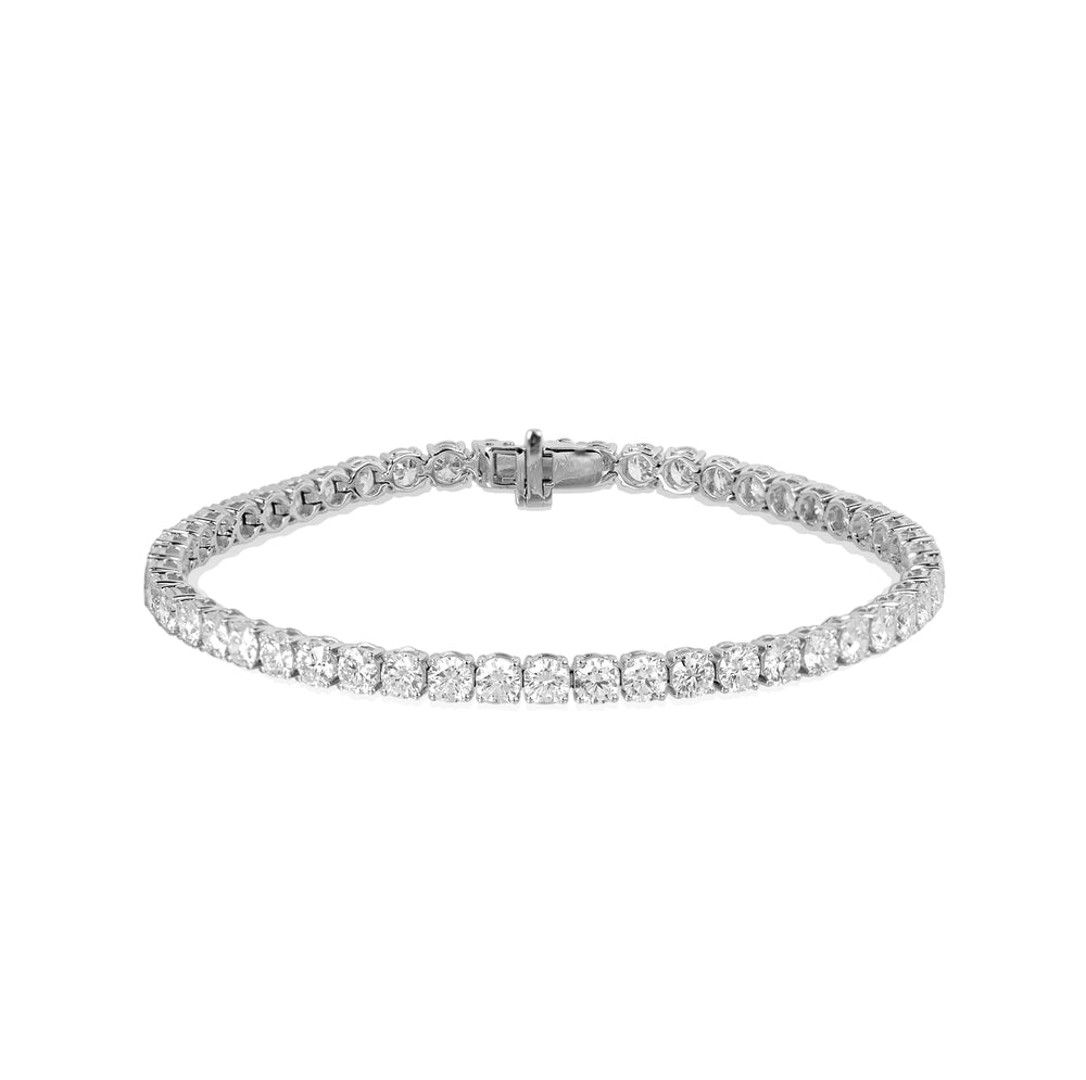 14kw 7.04ct Lab Diamond Tennis Bracelet