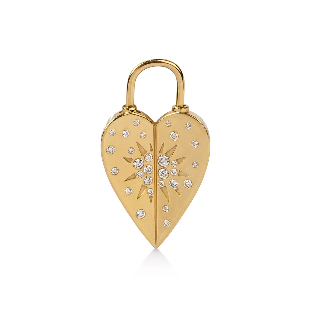 14ky Love Explosion Heart Pendant