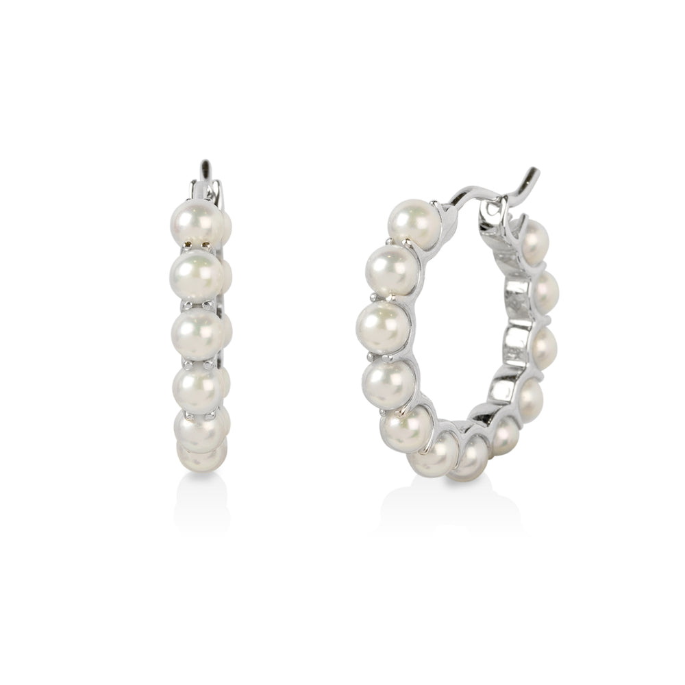 14kw Akoya Pearl Hoops