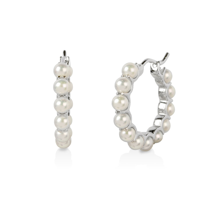 14kw Akoya Pearl Hoops