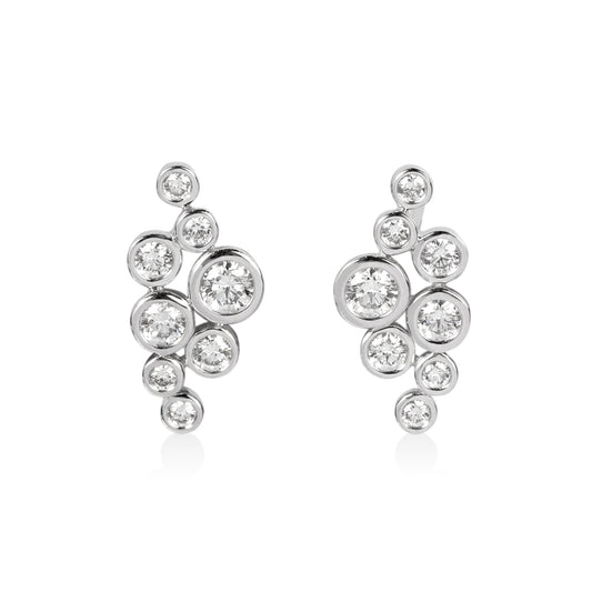 14kw .61ctw Multi-Bezel Diamond Earrings