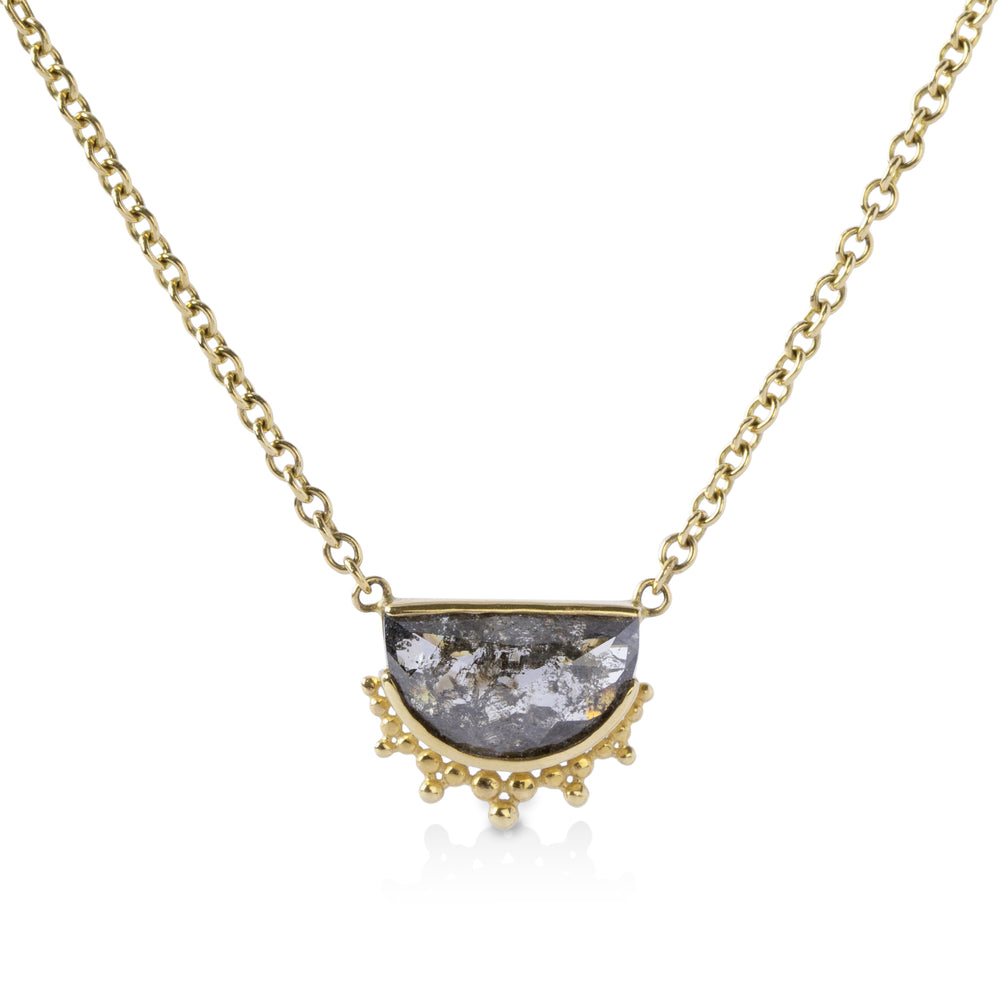 14ky 1.82ct Half-moon Salt & Pepper 