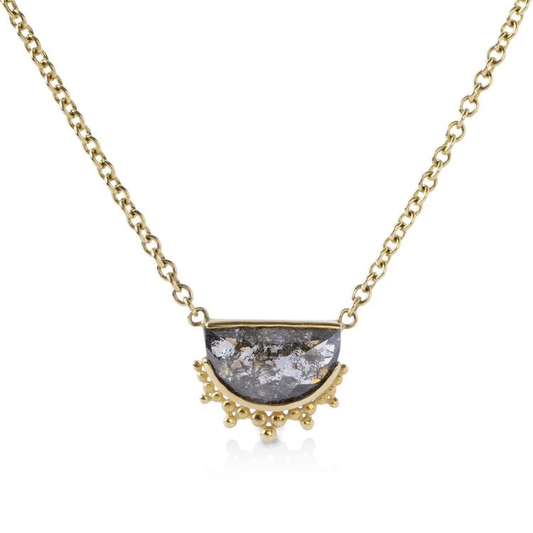 14ky 1.82ct Half-moon Salt & Pepper 