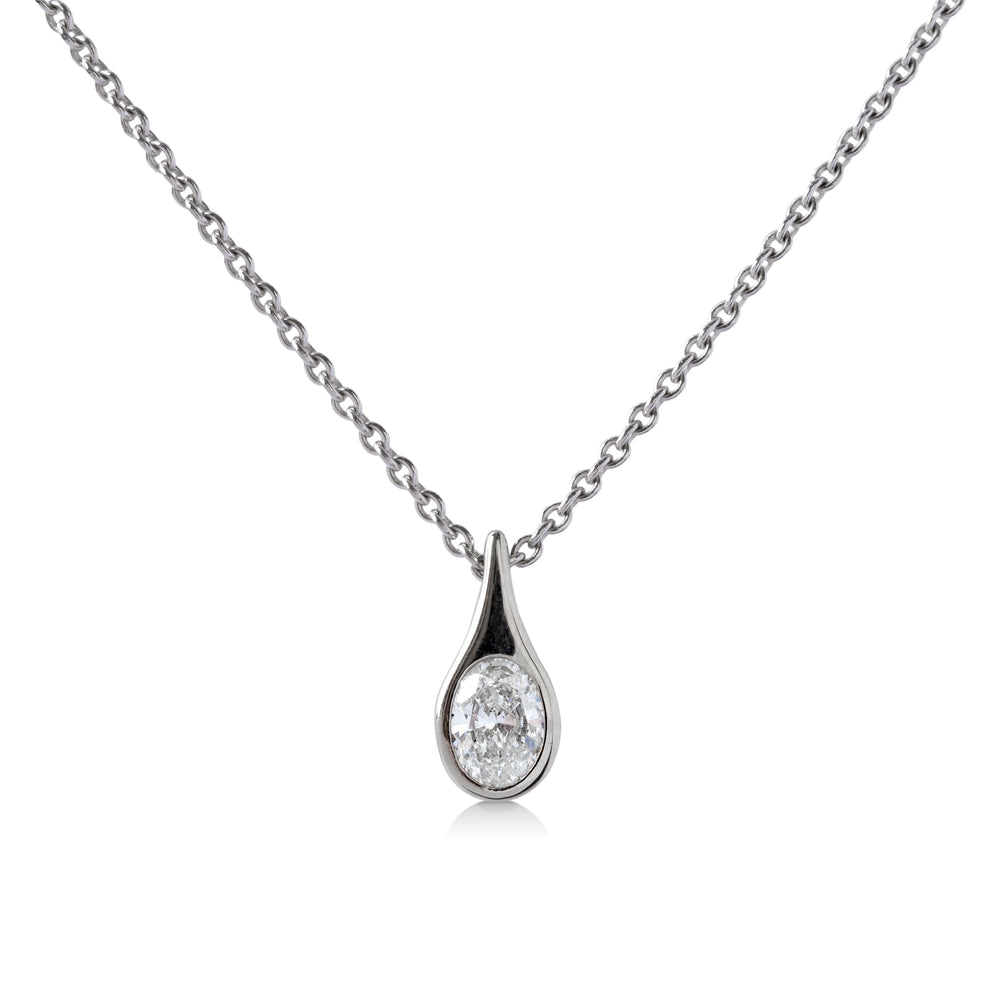14kw .59ct Diamond Drop Necklace