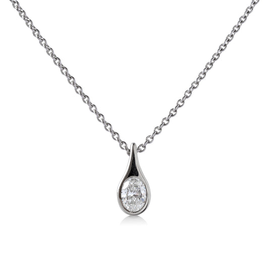 14kw .59ct Diamond Drop Necklace