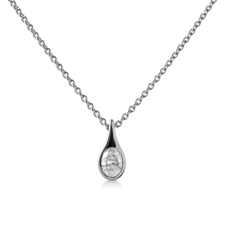 14kw .59ct Diamond Drop Necklace