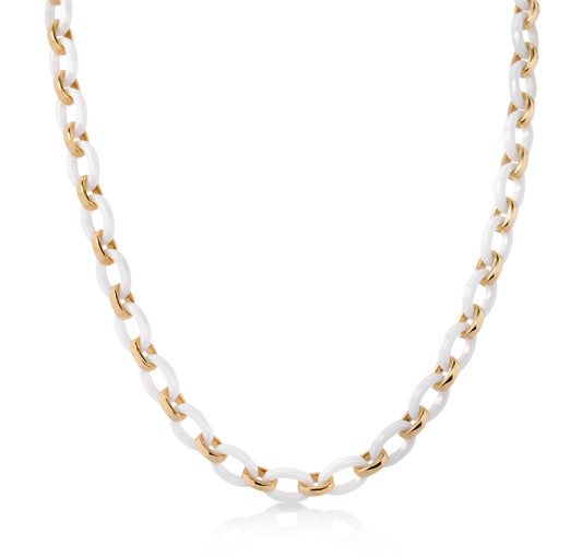 18ky White Ceramic Necklace by Monica Rich Kosann