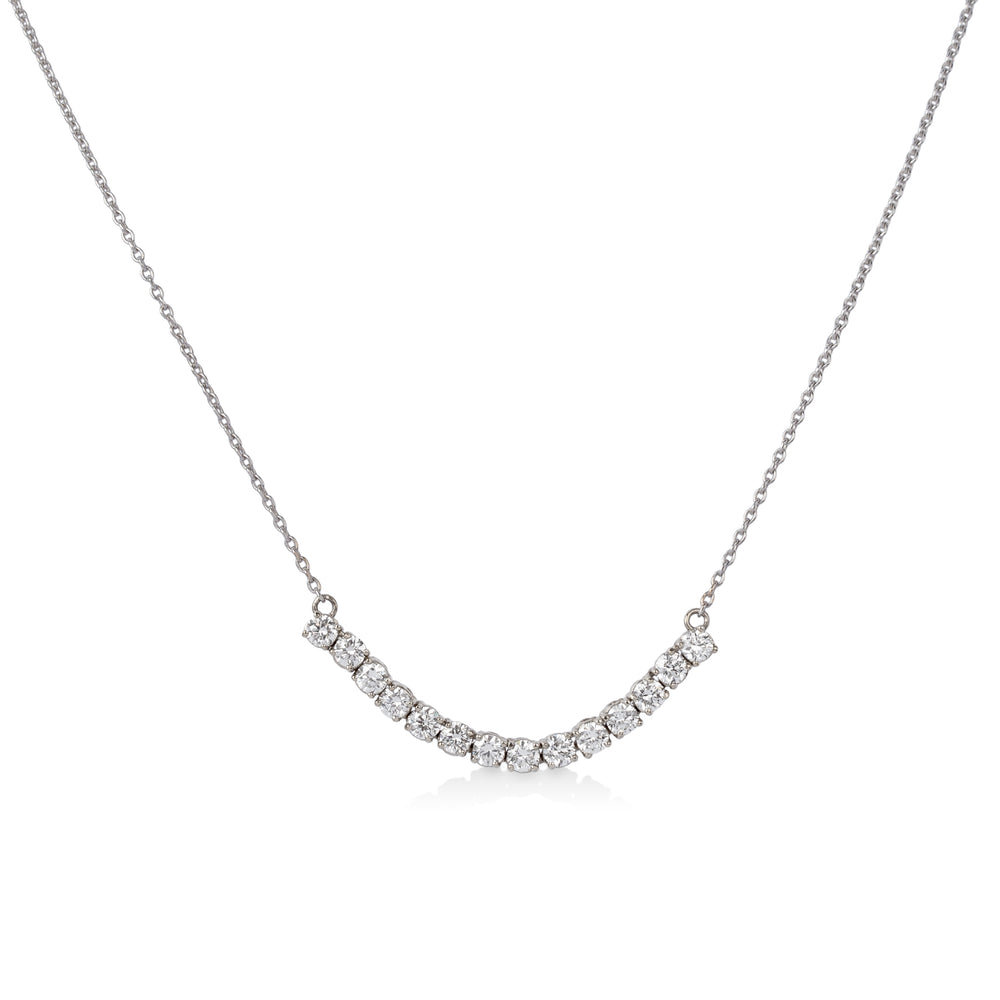 14kw .87ctw Multi-Stone Section Necklace