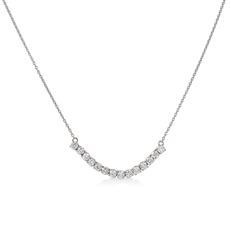 14kw .87ctw Multi-Stone Section Necklace