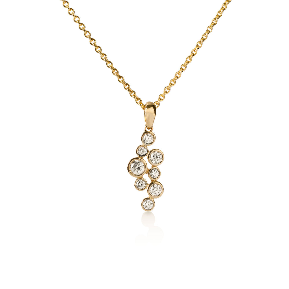 14ky .51ctw Multi Diamond Bezel Pendant