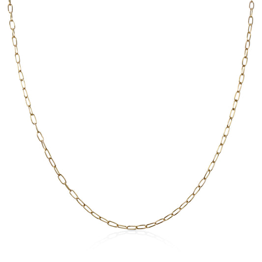 14ky Hand Crafted Oval Link Chain