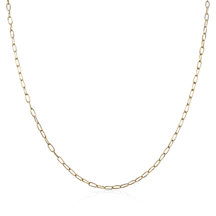14ky Hand Crafted Oval Link Chain