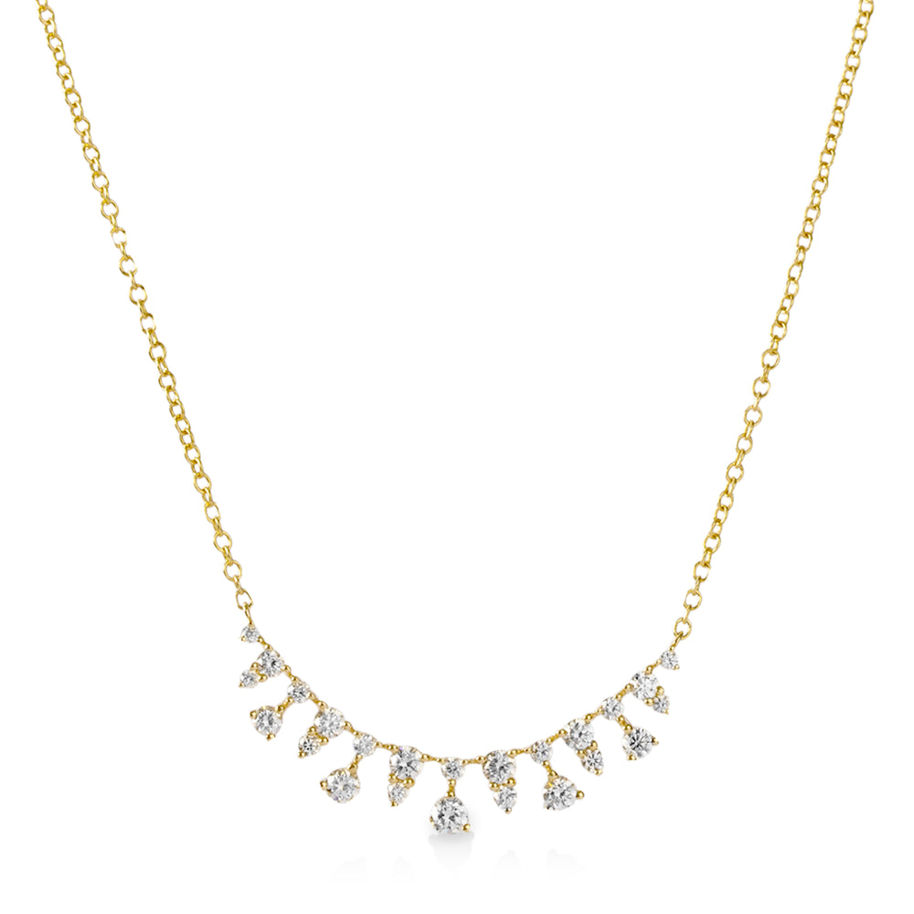 14ky .55ctw Diamond Tiara Necklace