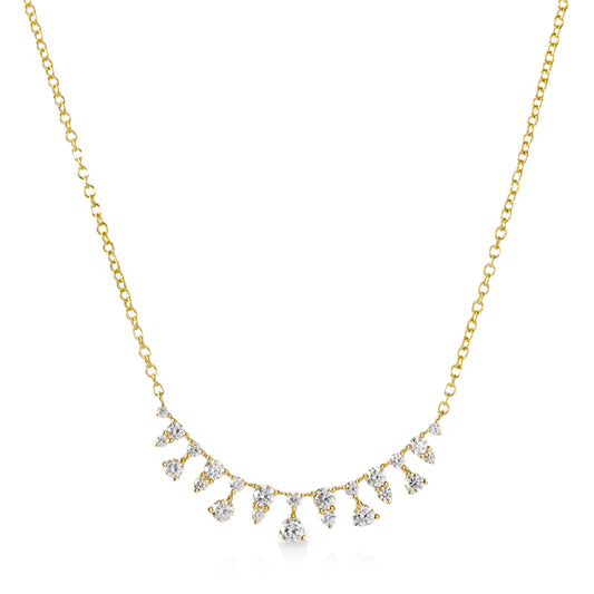 14ky .55ctw Diamond Tiara Necklace