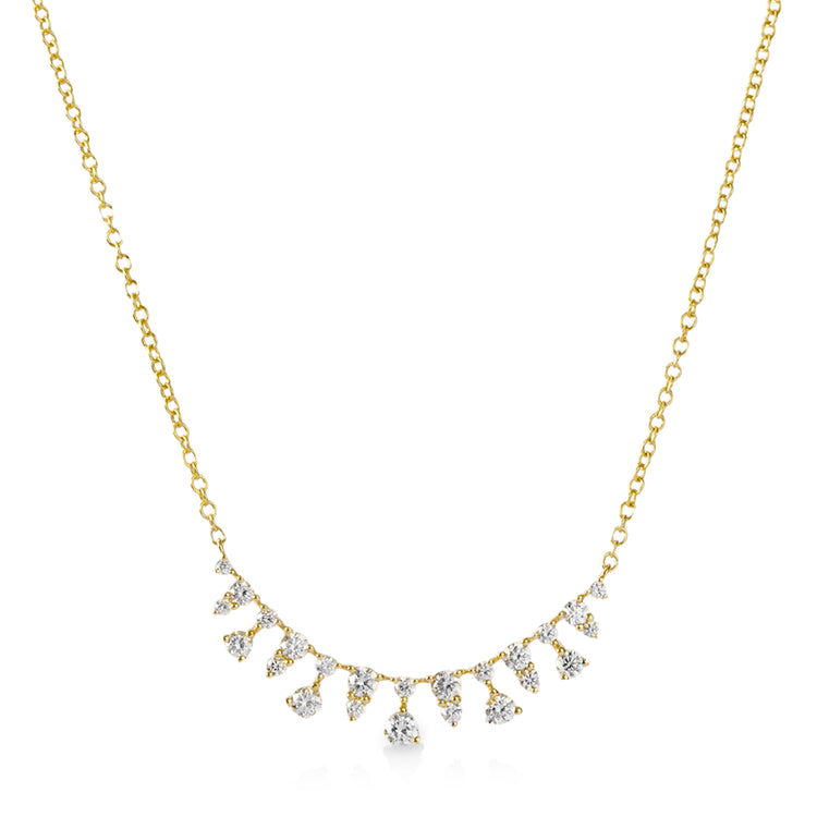 14ky .55ctw Diamond Tiara Necklace