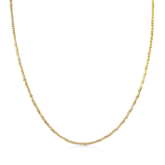 14ky Solid Diamond-Cut Necklace