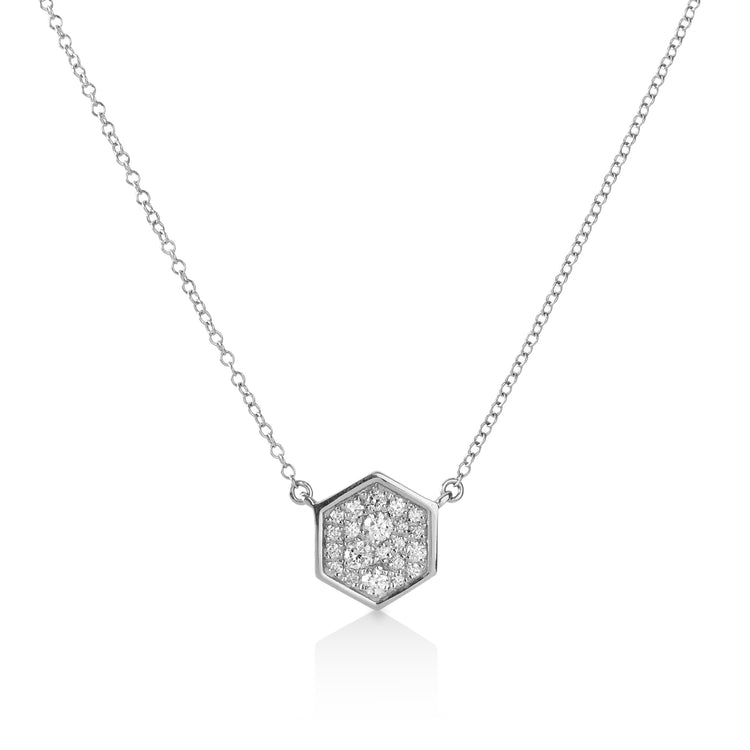 14kw .24ctw Hex-Shaped Diamond Pendant