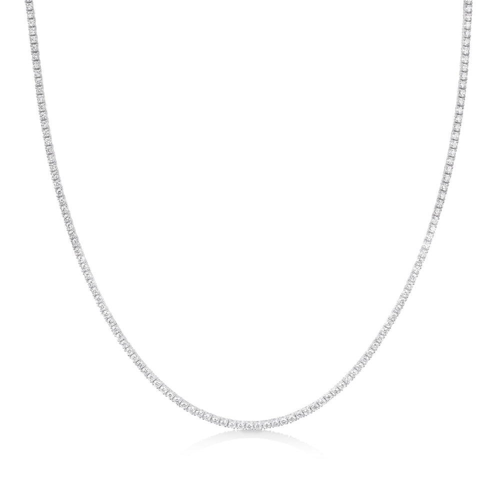 14kw 2.6ctw Diamond Tennis Necklace
