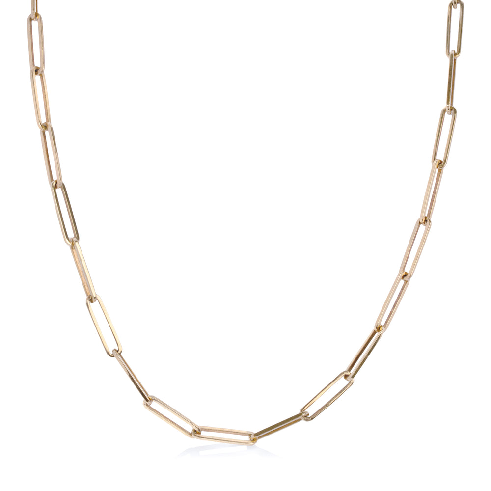 14ky Solid Paperclip Chain