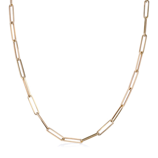 14ky Solid Paperclip Chain
