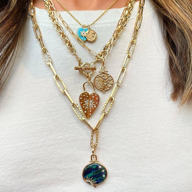Love Toggle Classic Chunky Hexagon Chain by Three Stories Jewelry