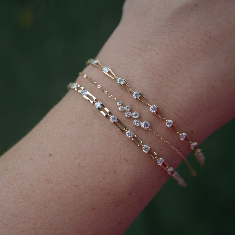 14ky 2.5ctw Axis Diamond Tennis Bracelet