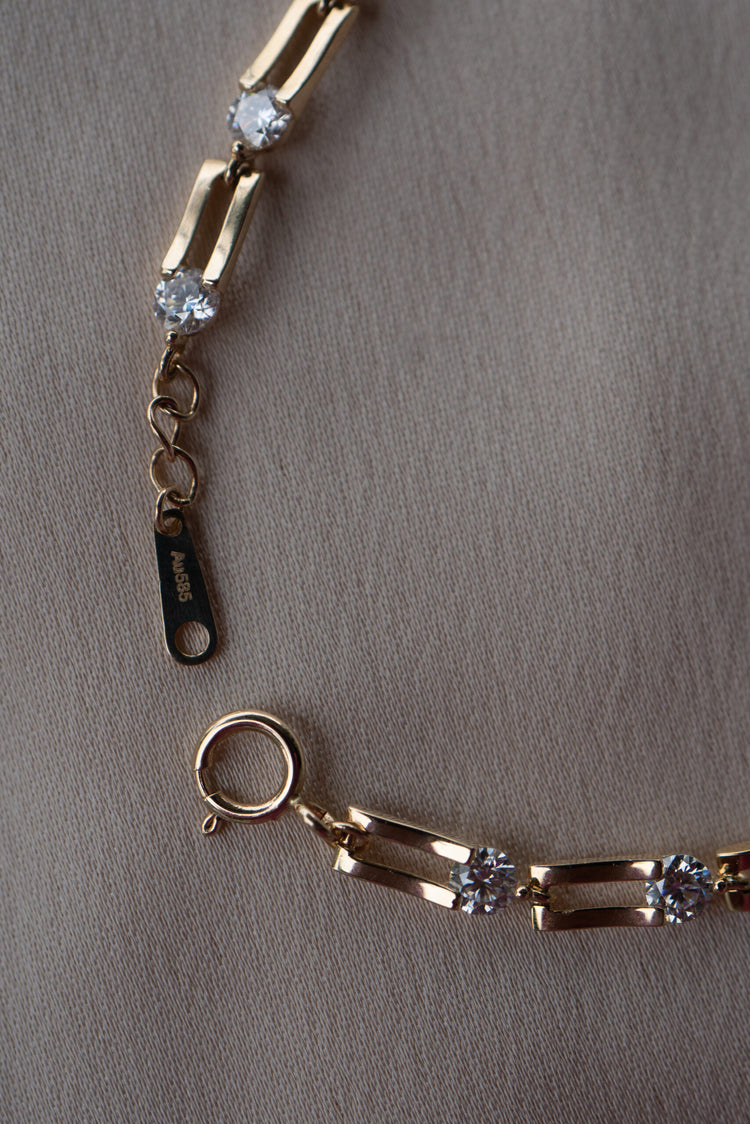 14ky 2.5ctw Axis Diamond Tennis Bracelet