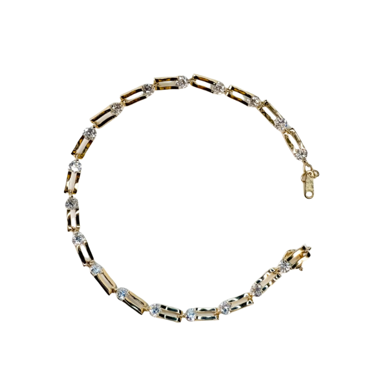 14ky 2.5ctw Axis Diamond Tennis Bracelet