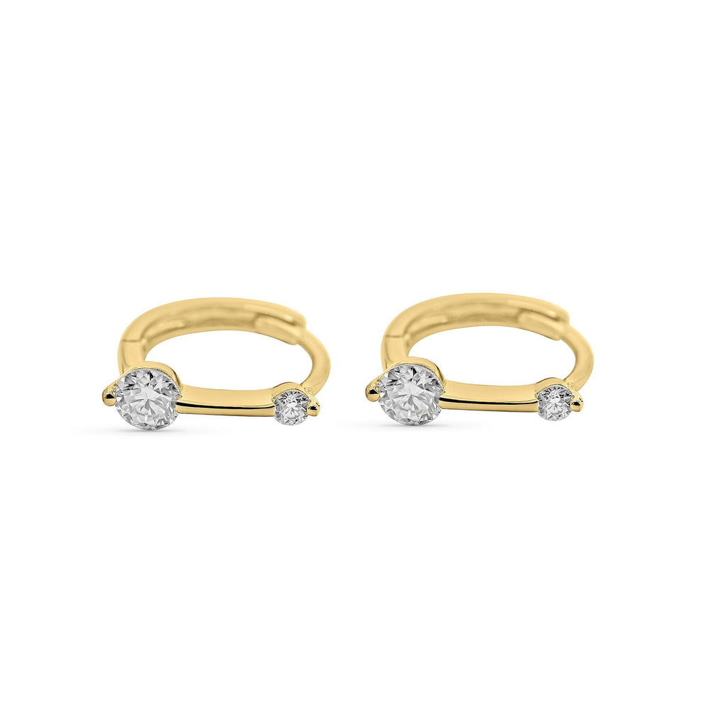 14ky .18ctw Diamond Bar Earrings