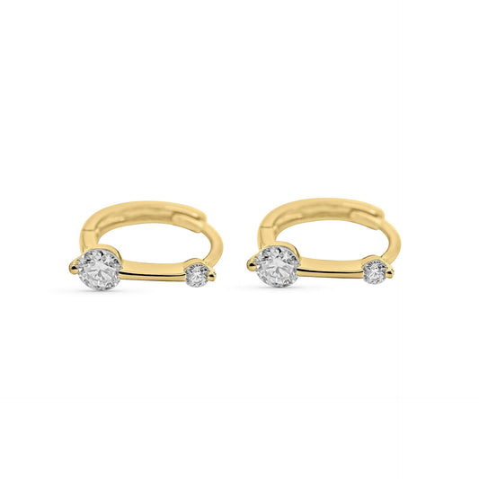 14ky .18ctw Diamond Bar Earrings