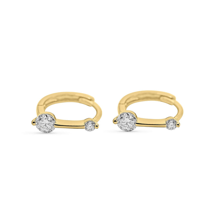 14ky .18ctw Diamond Bar Earrings