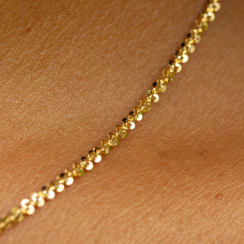 14ky Solid Diamond-Cut Necklace
