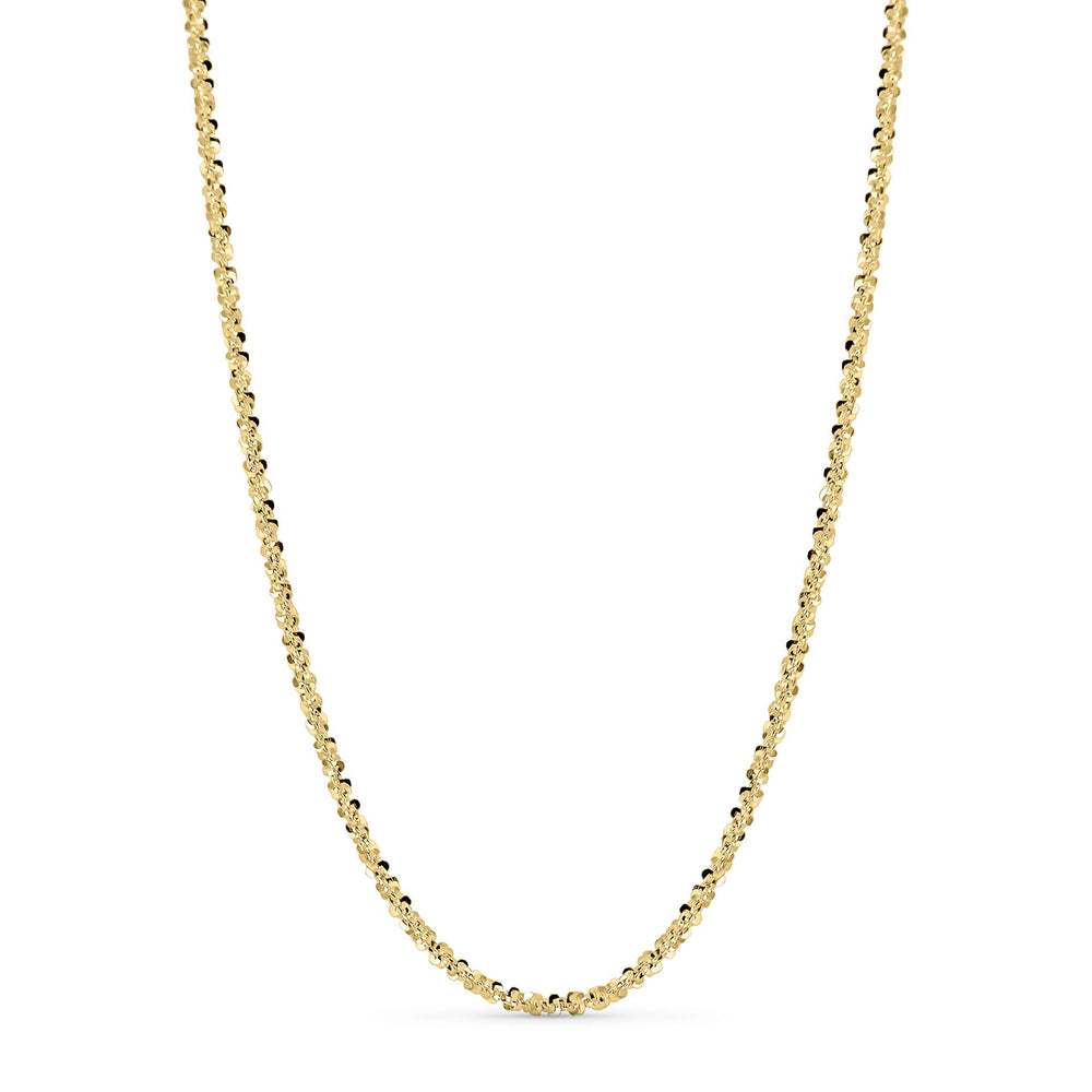 14ky Solid Diamond-Cut Necklace