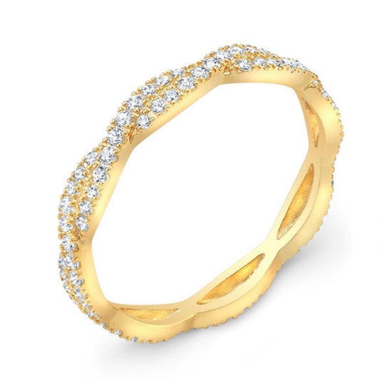 Twist Diamond Stackable Band