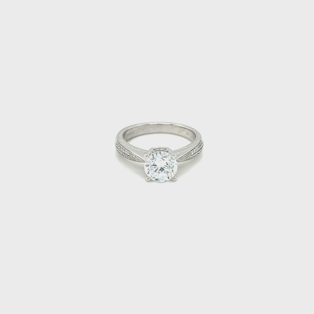 Vintage-Ispired Zeghani 14kw Pave Ring