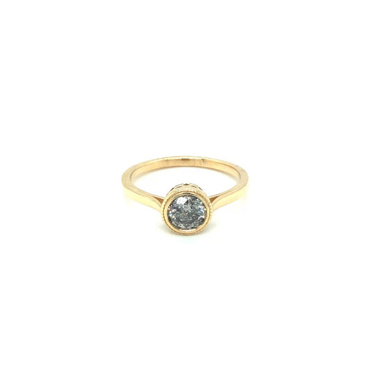 .75ct Brilliant-Cut Bezel Salt & Pepper Diamond Ring