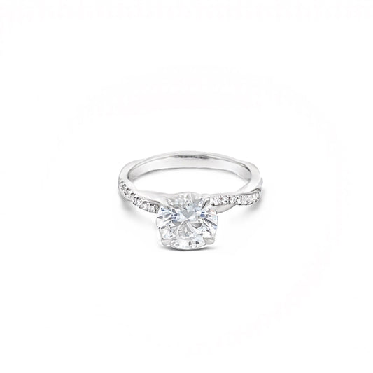 Platinum Single Twist Ring