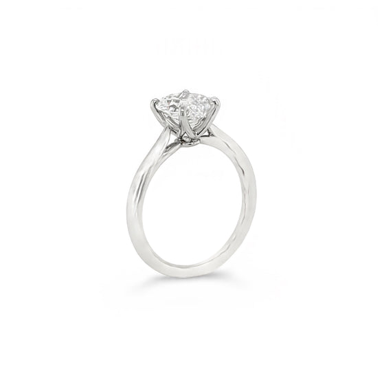 Platinum Oval-Shaped 4-Prong Cathedral