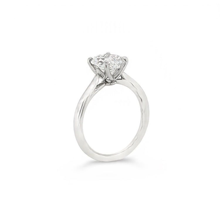 Platinum Oval-Shaped 4-Prong Cathedral